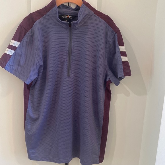 Kerrits Other - Kerrits Girl’s Equestrian practice shirt periwinkle color with sleeve stripe - M